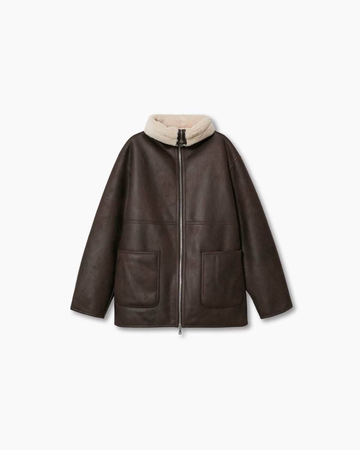 Faux shearling lining coat