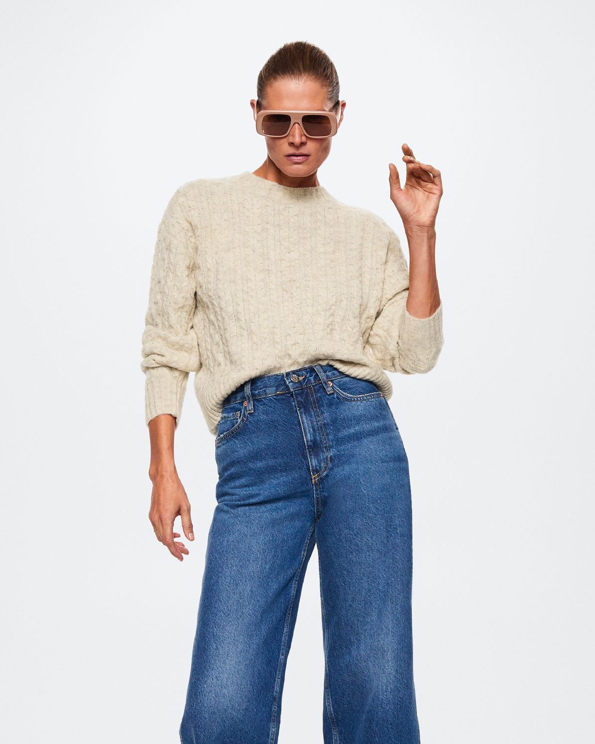 Knitted braided sweater - Image 2