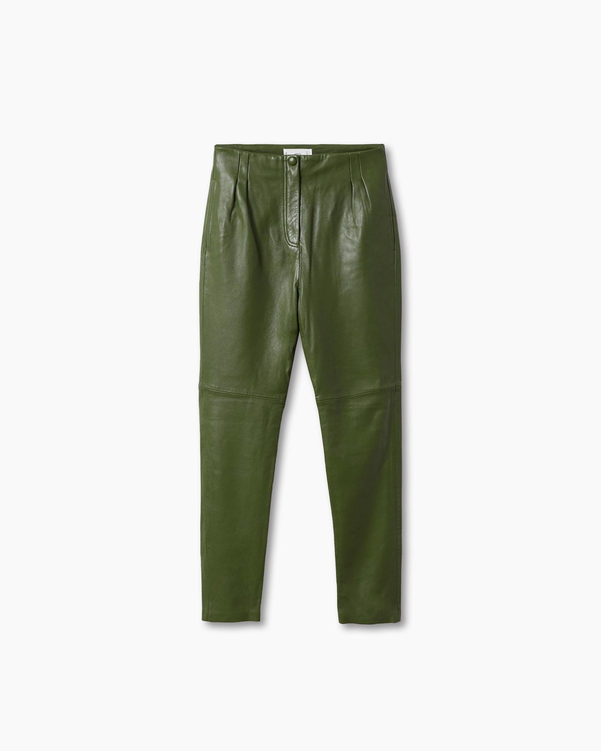 Leather crop trousers