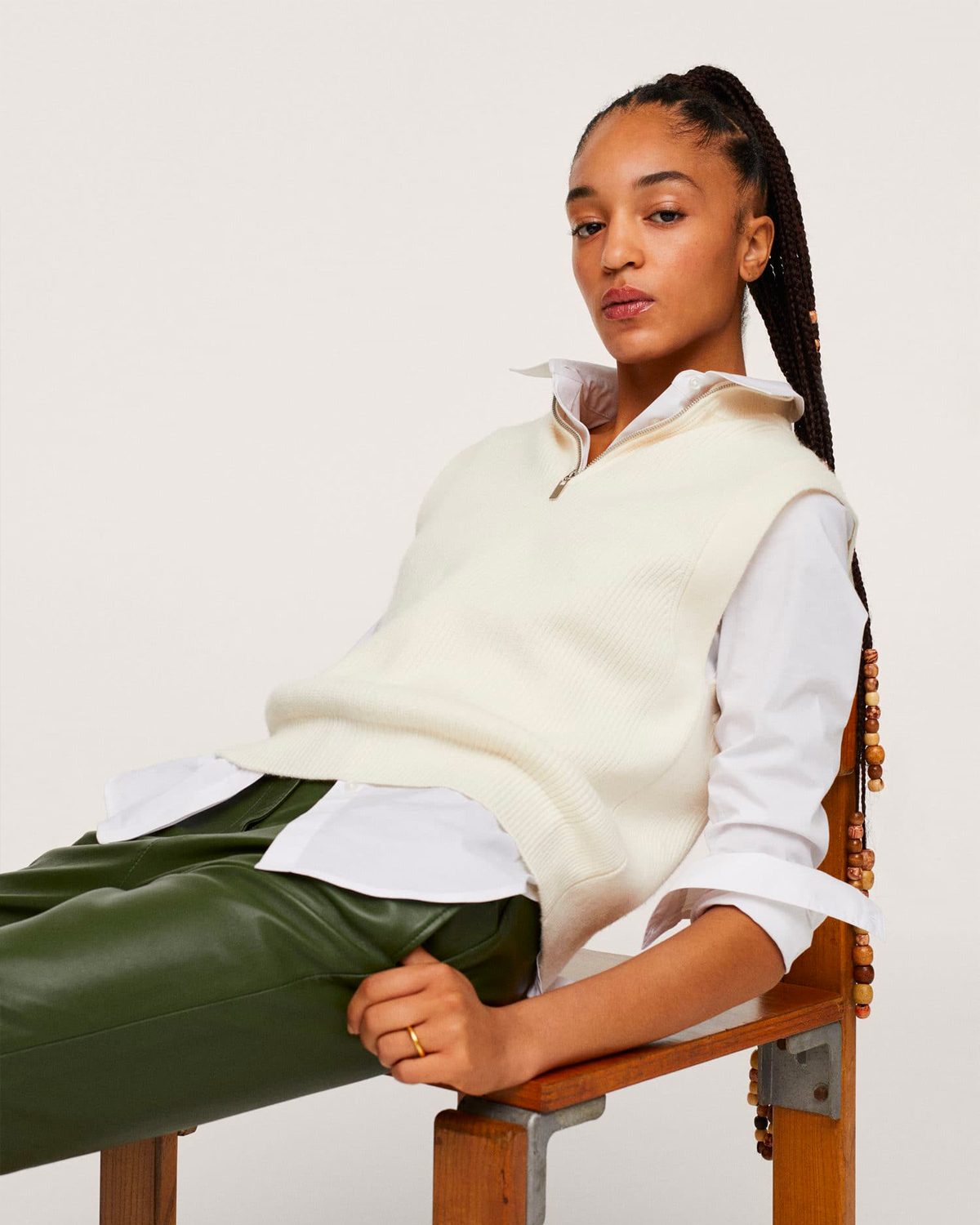 Leather crop trousers - Image 2