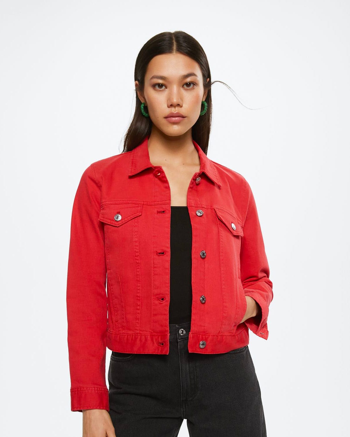 Pocketed denim jacket - Image 2